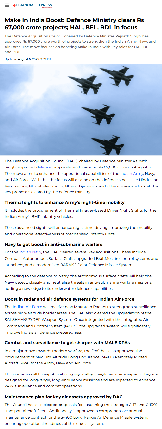 Full News Screenshot