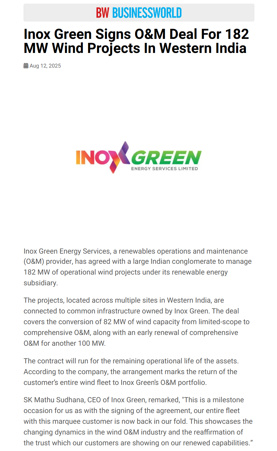 Full News Screenshot