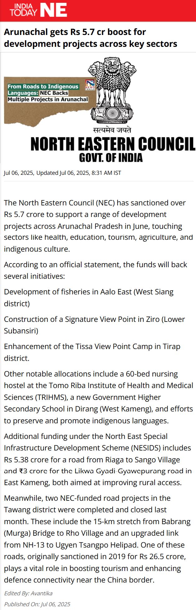 Full News Screenshot