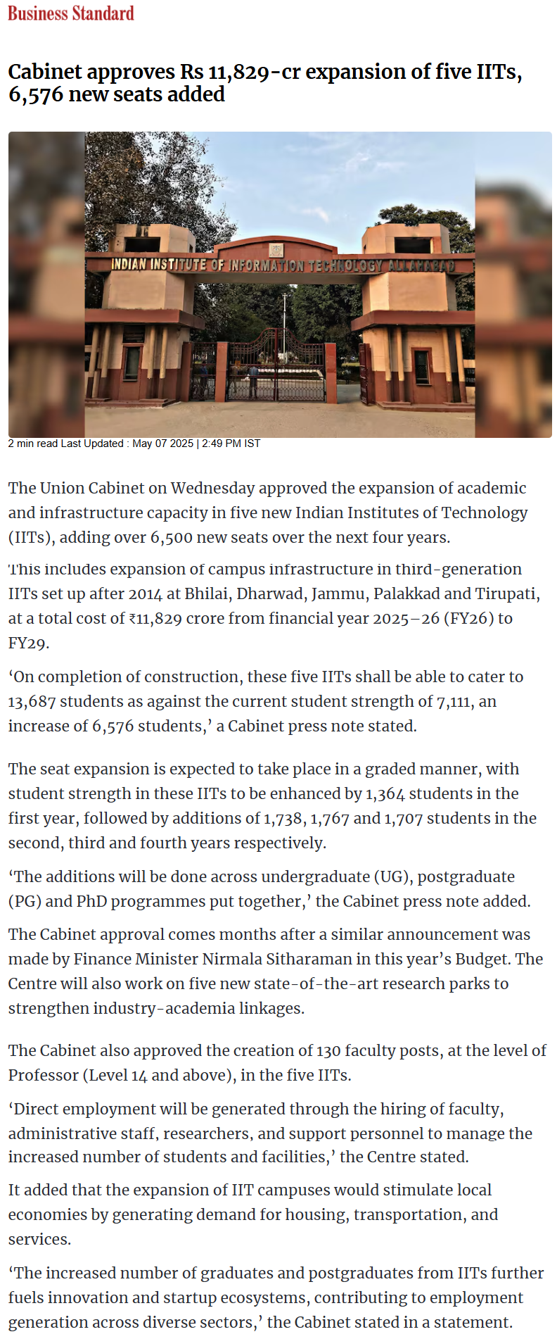 Full News Screenshot