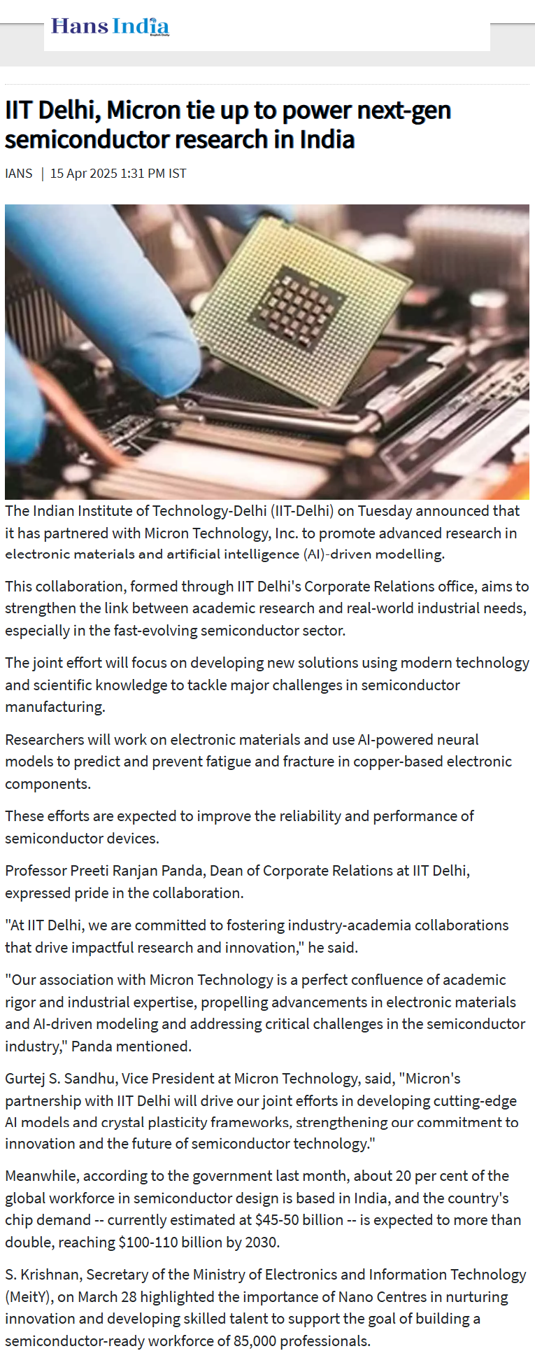 Full News Screenshot