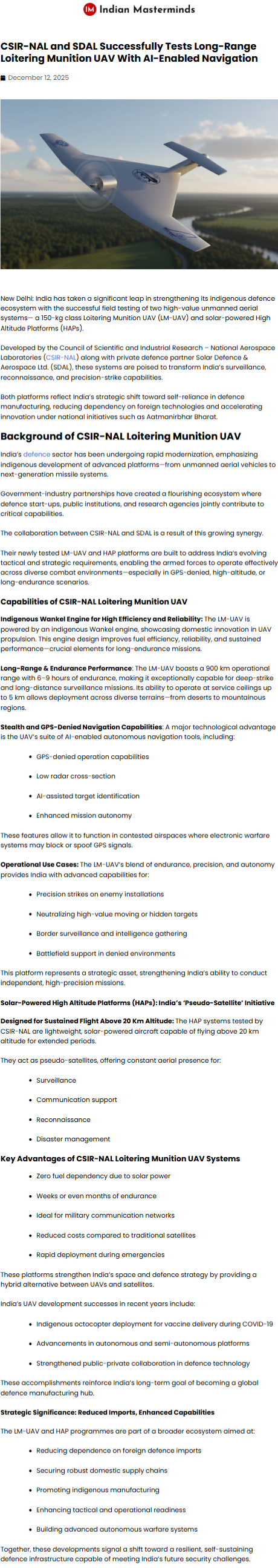 Full News Screenshot