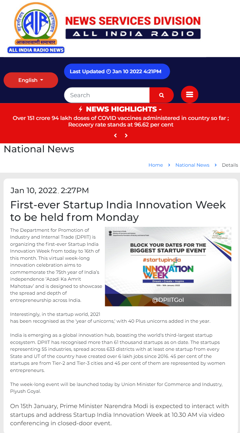 Full News Screenshot