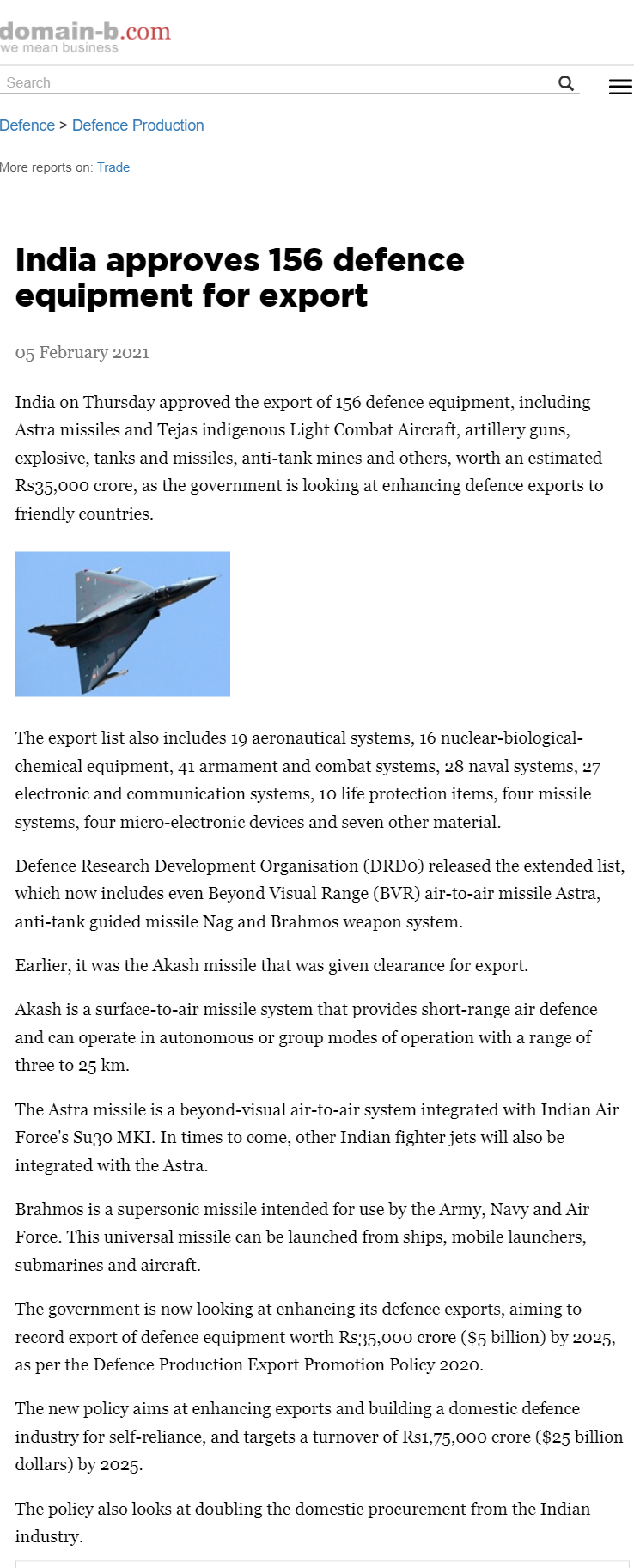 Full News Screenshot