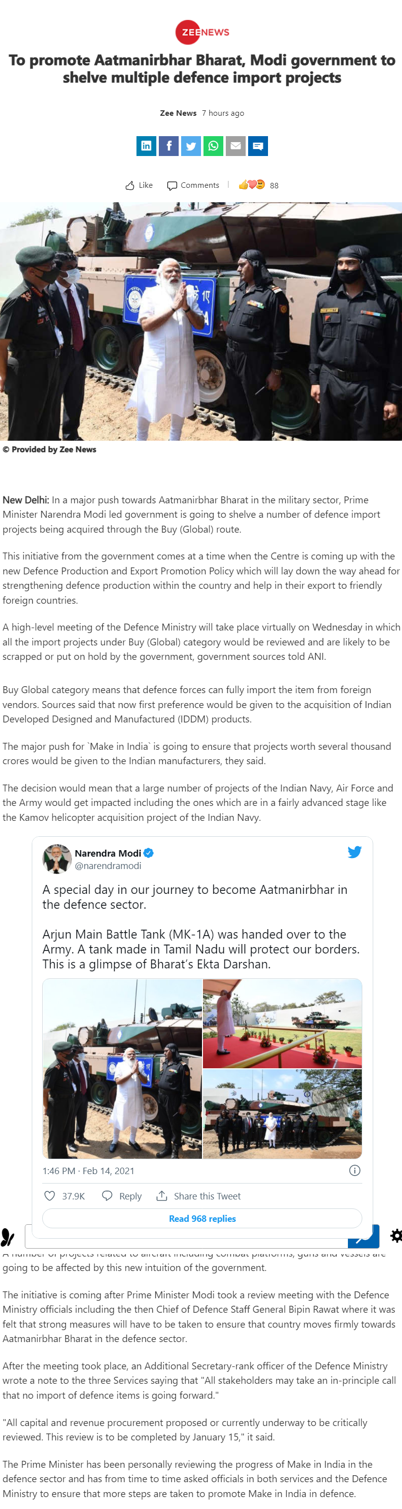 Full News Screenshot