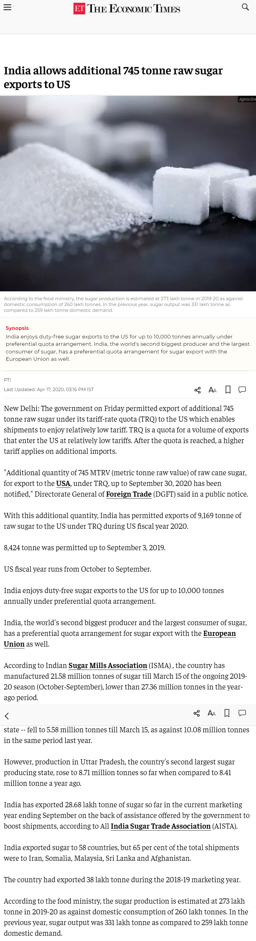 Full News Screenshot