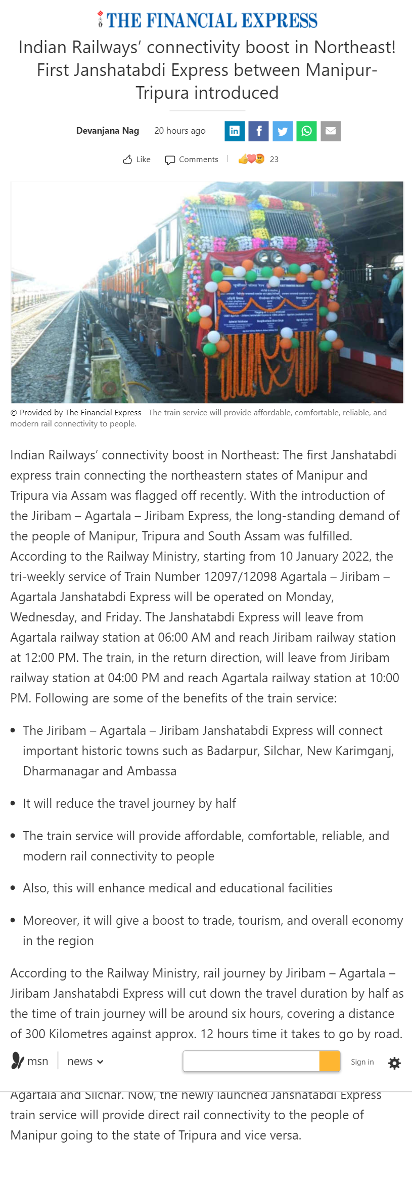 Full News Screenshot