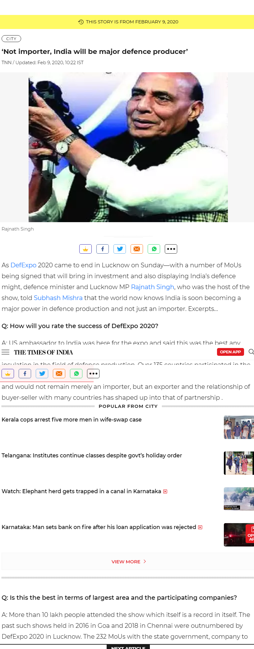 Full News Screenshot