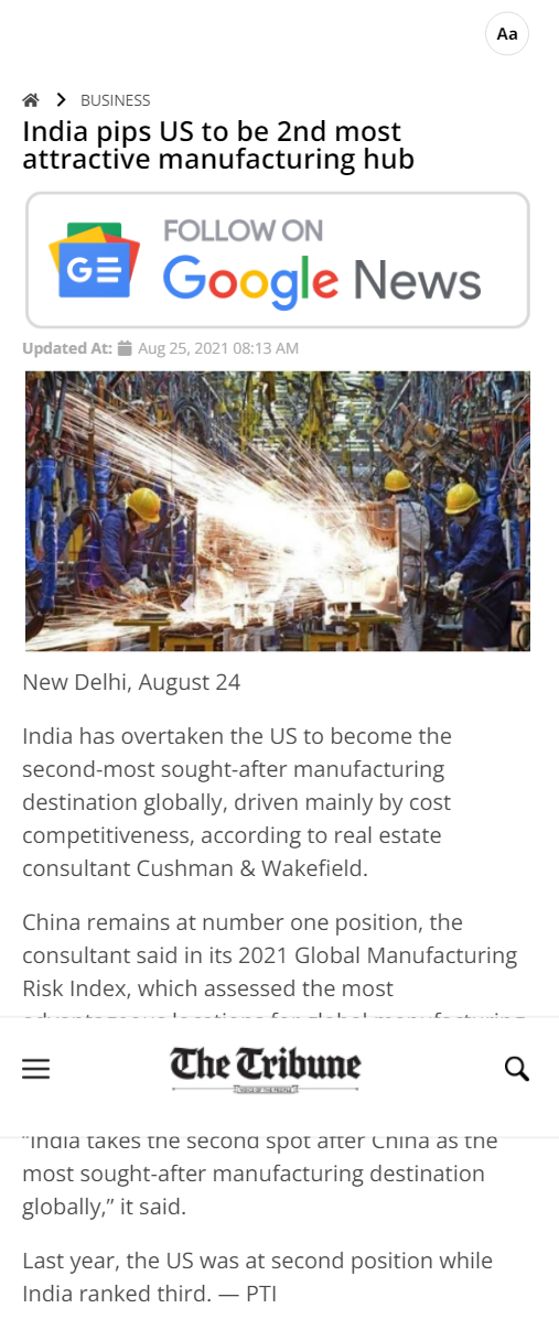 Full News Screenshot