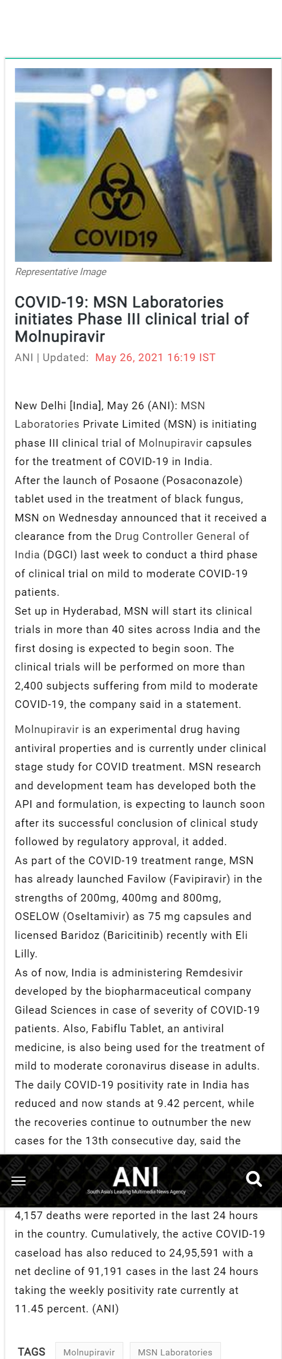 Full News Screenshot