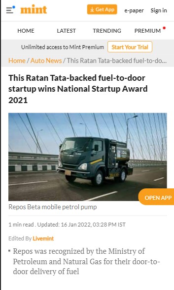 Front Page Screenshot