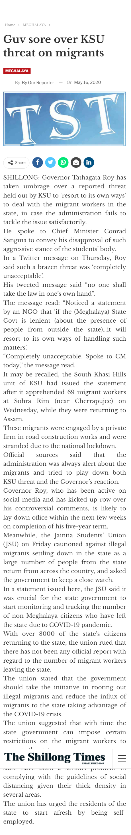 Full News Screenshot