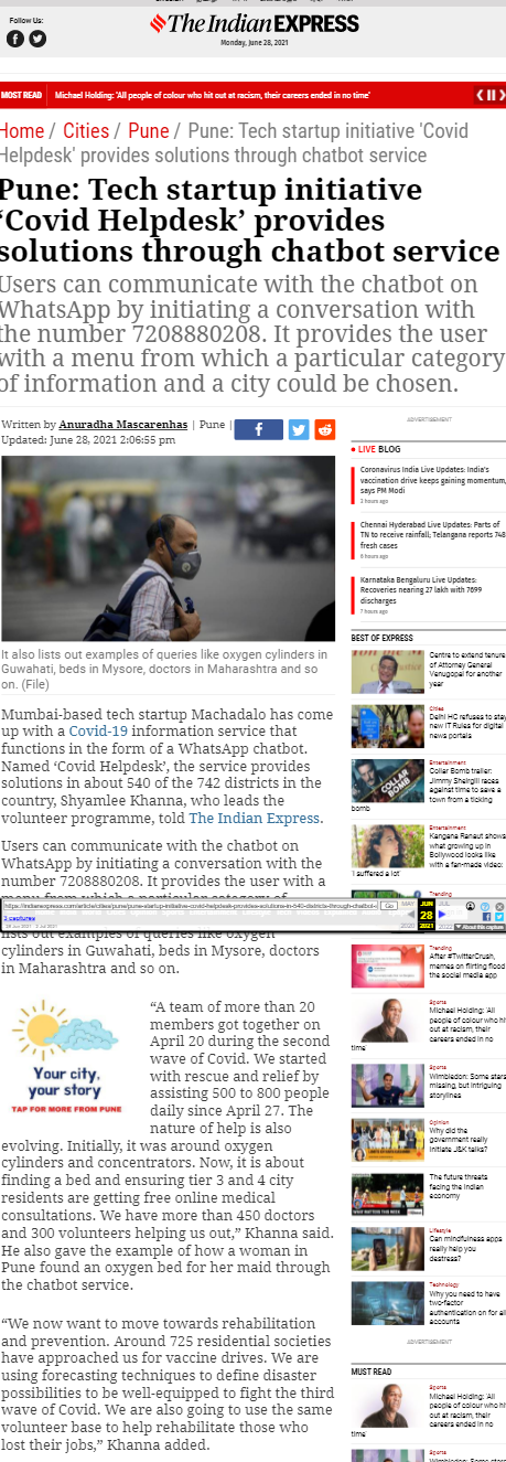 Full News Screenshot