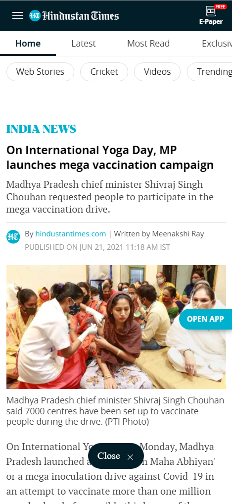 Front Page Screenshot