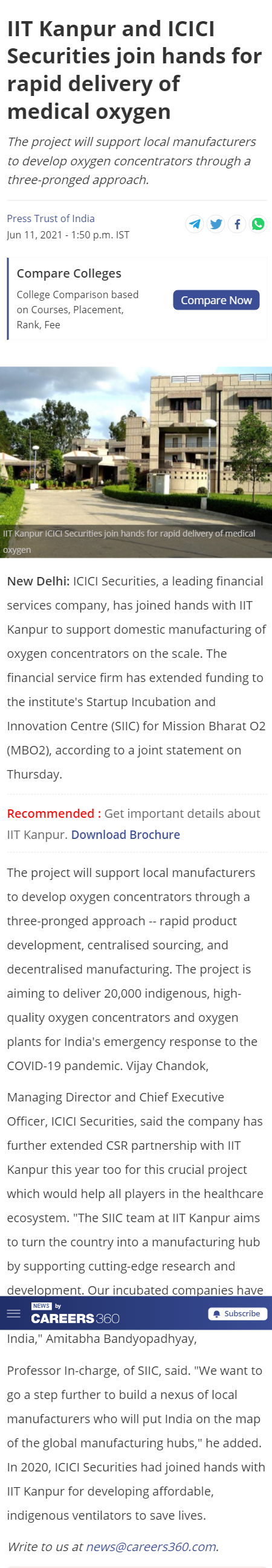 Full News Screenshot