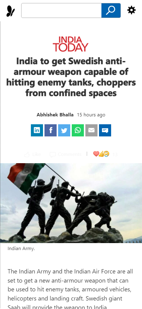 Front Page Screenshot