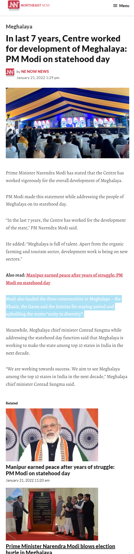 Full News Screenshot