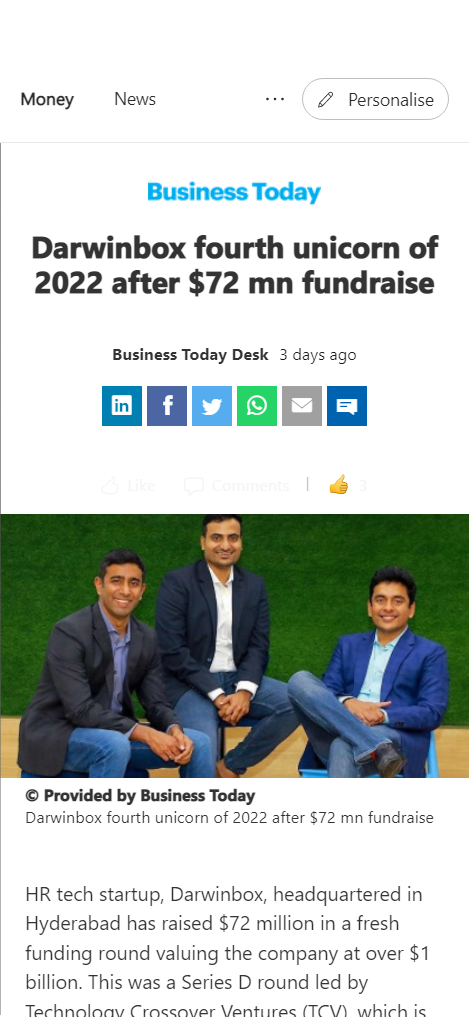 Front Page Screenshot