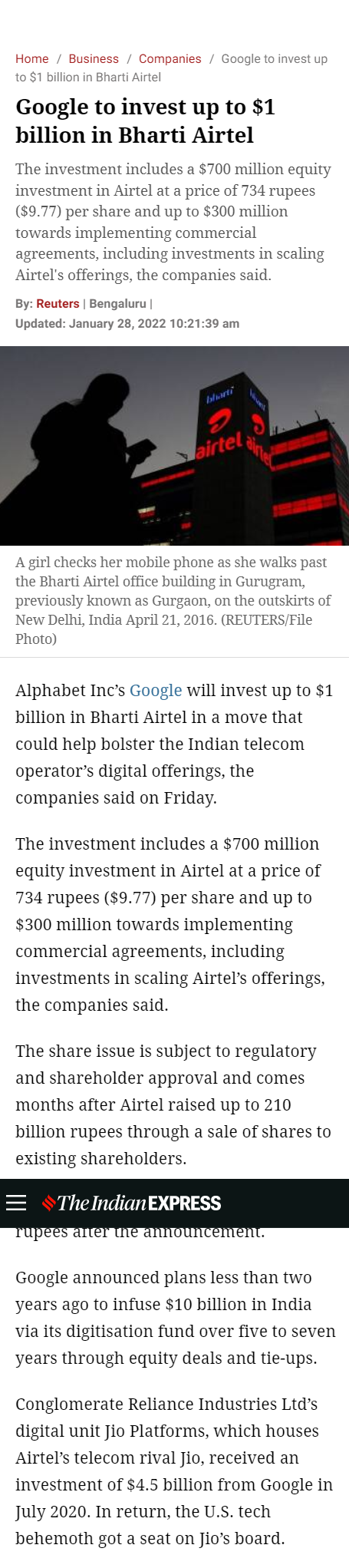 Full News Screenshot