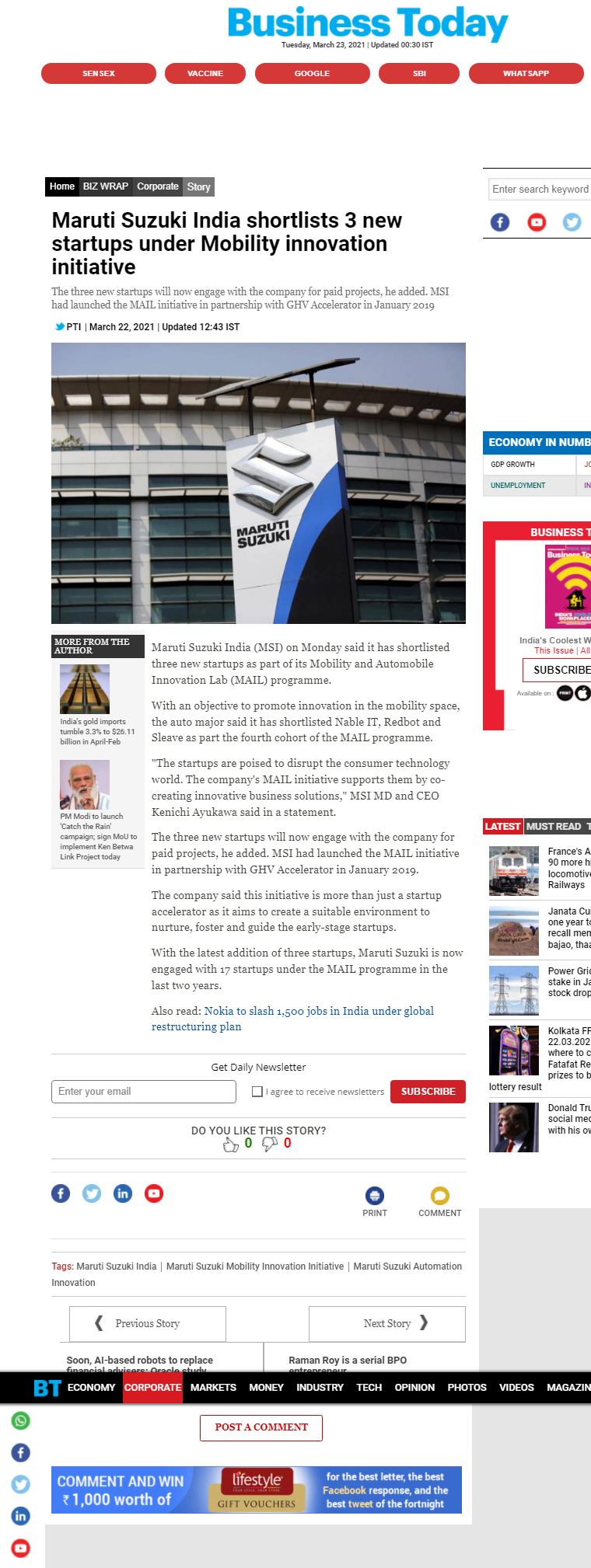 Full News Screenshot