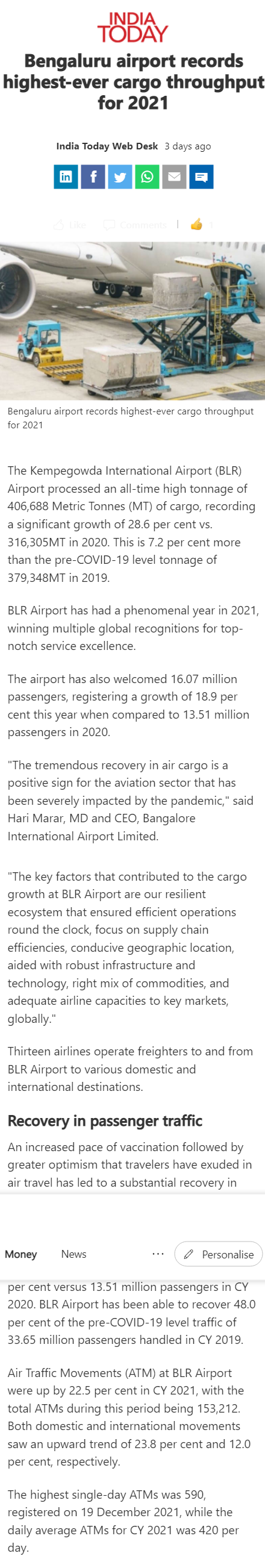 Full News Screenshot