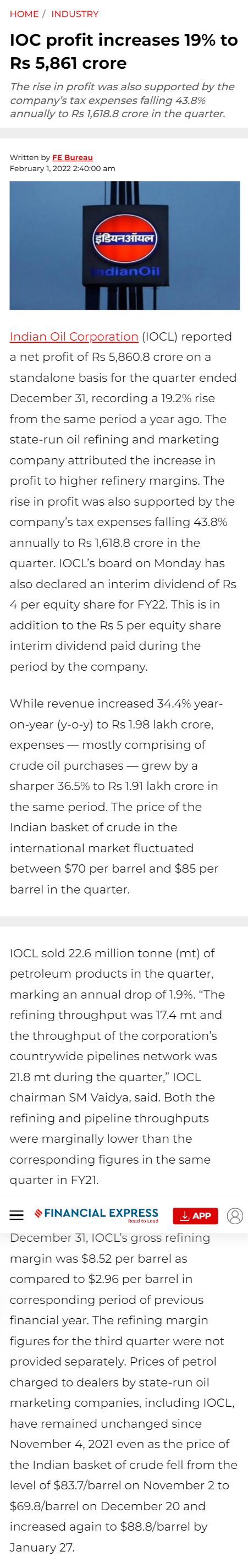 Full News Screenshot