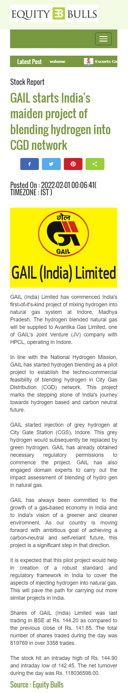 Full News Screenshot