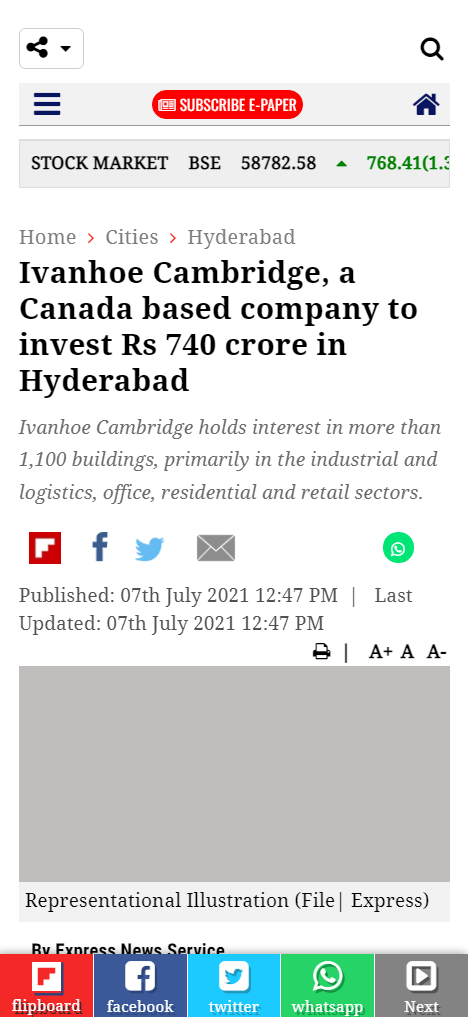 Front Page Screenshot