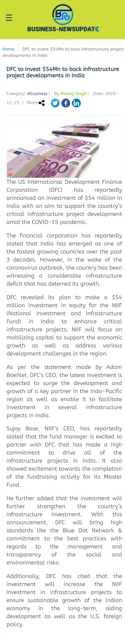 Full News Screenshot