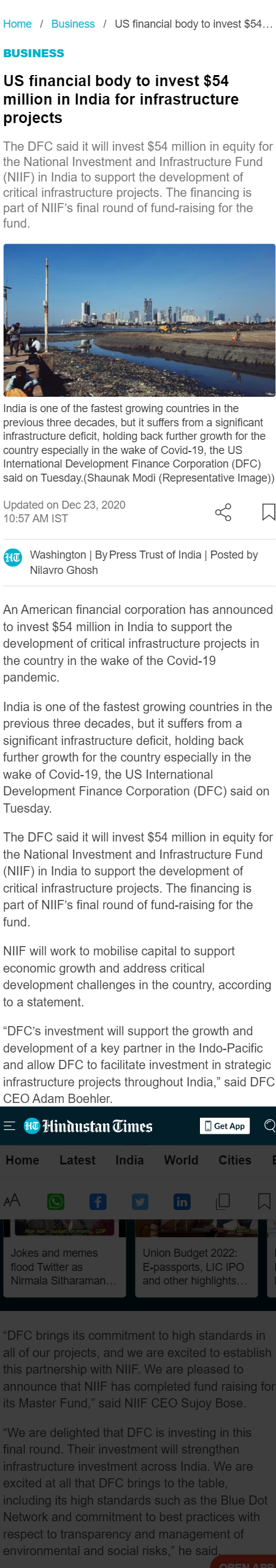 Full News Screenshot