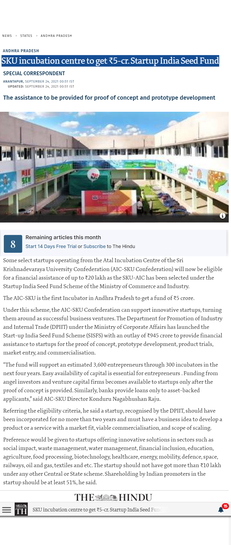 Full News Screenshot