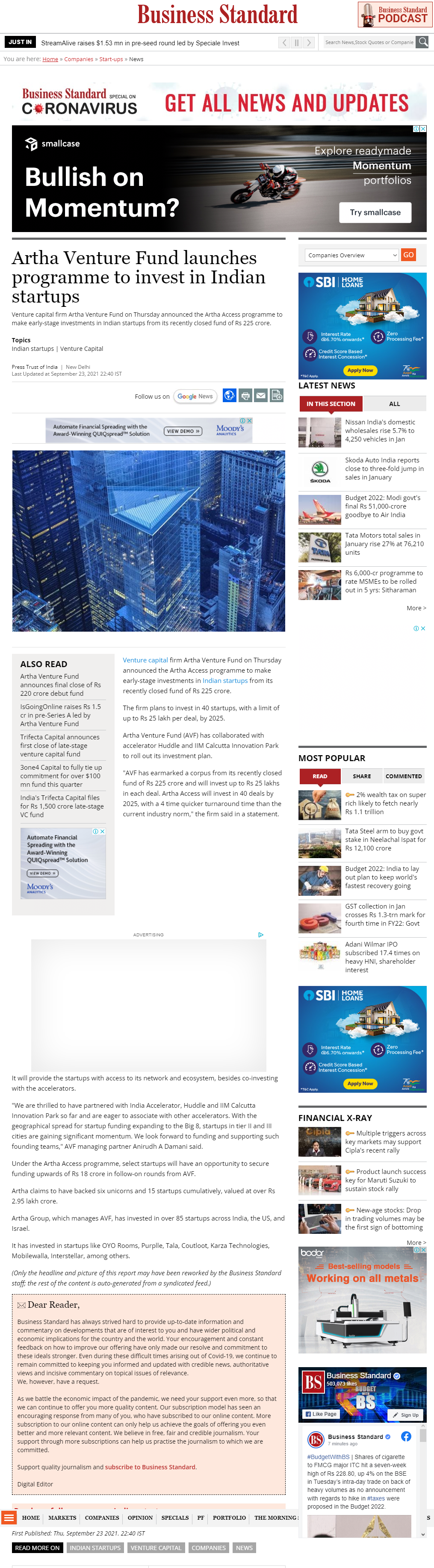 Full News Screenshot