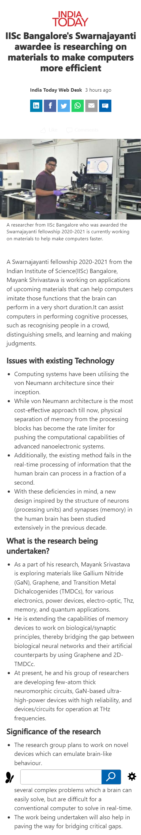 Full News Screenshot