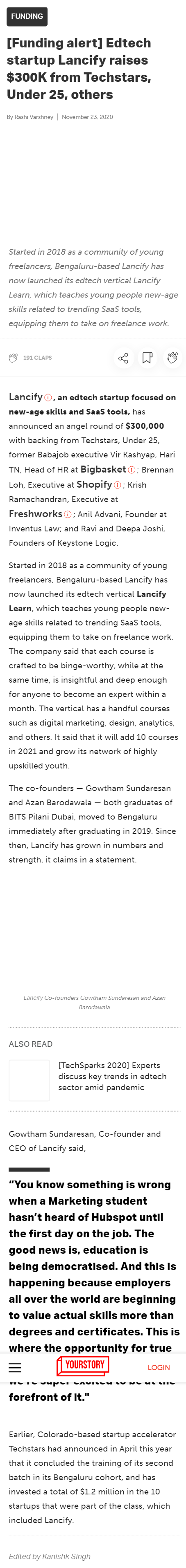 Full News Screenshot