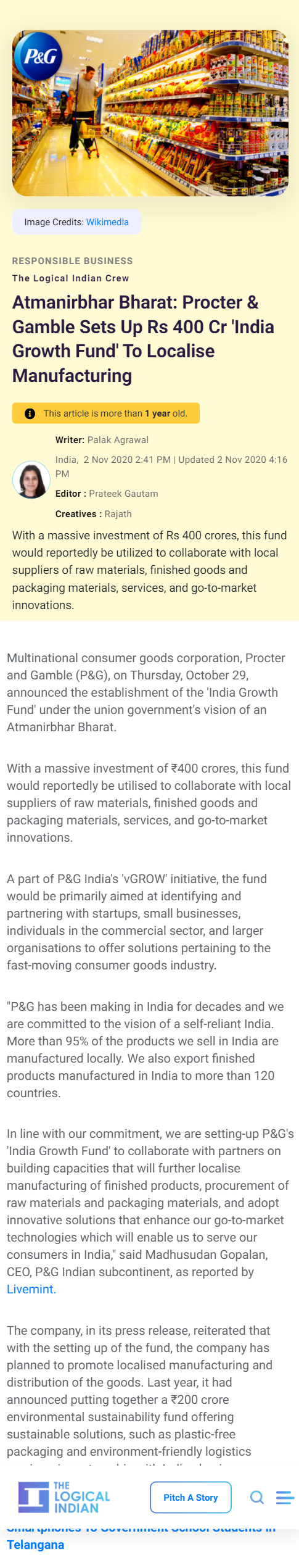 Full News Screenshot