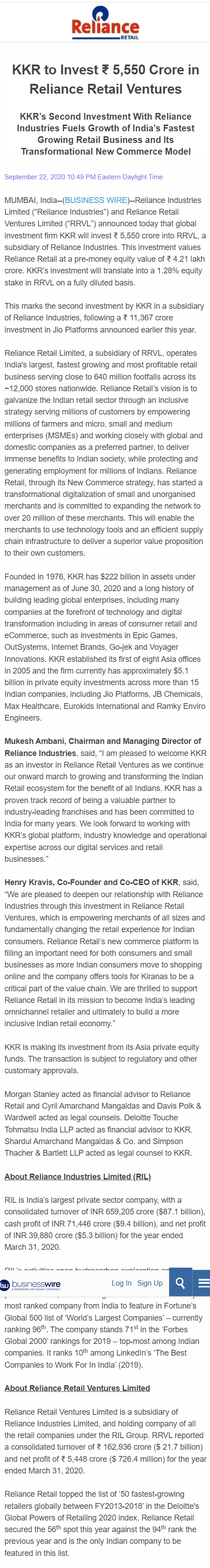 Full News Screenshot