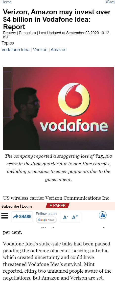 Front Page Screenshot