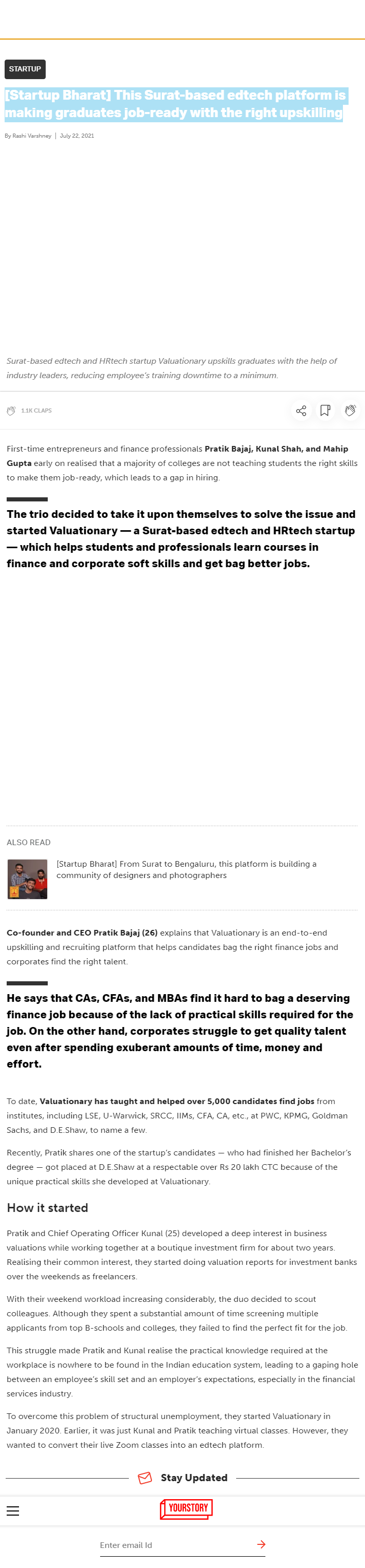 Full News Screenshot