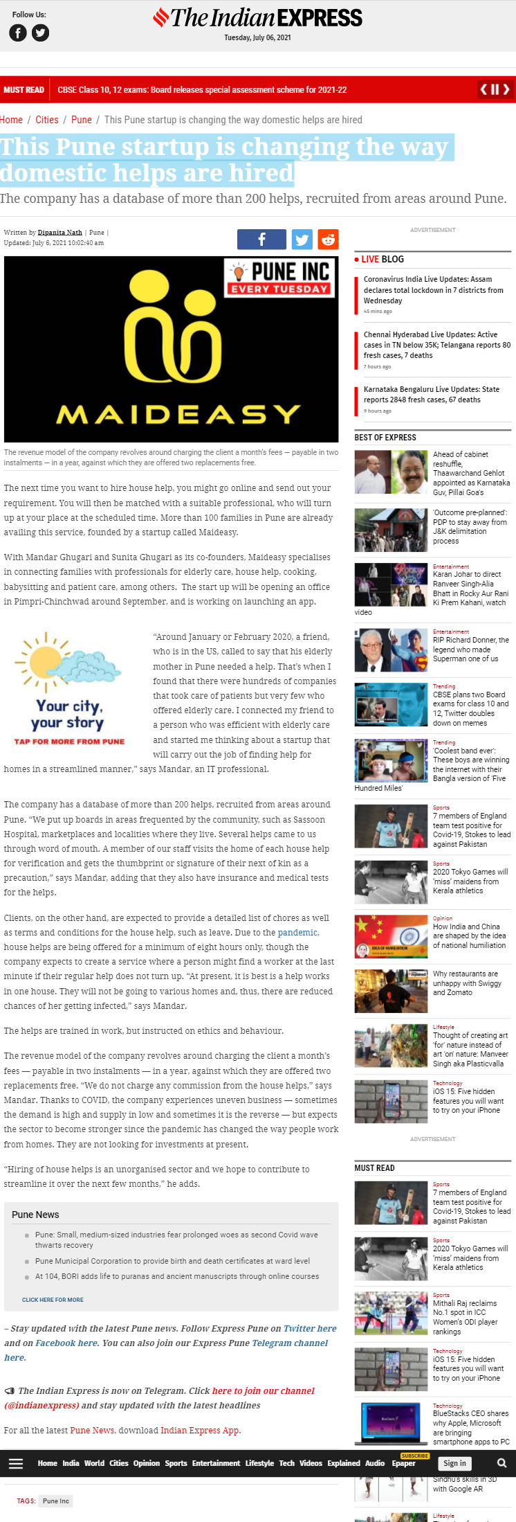 Full News Screenshot