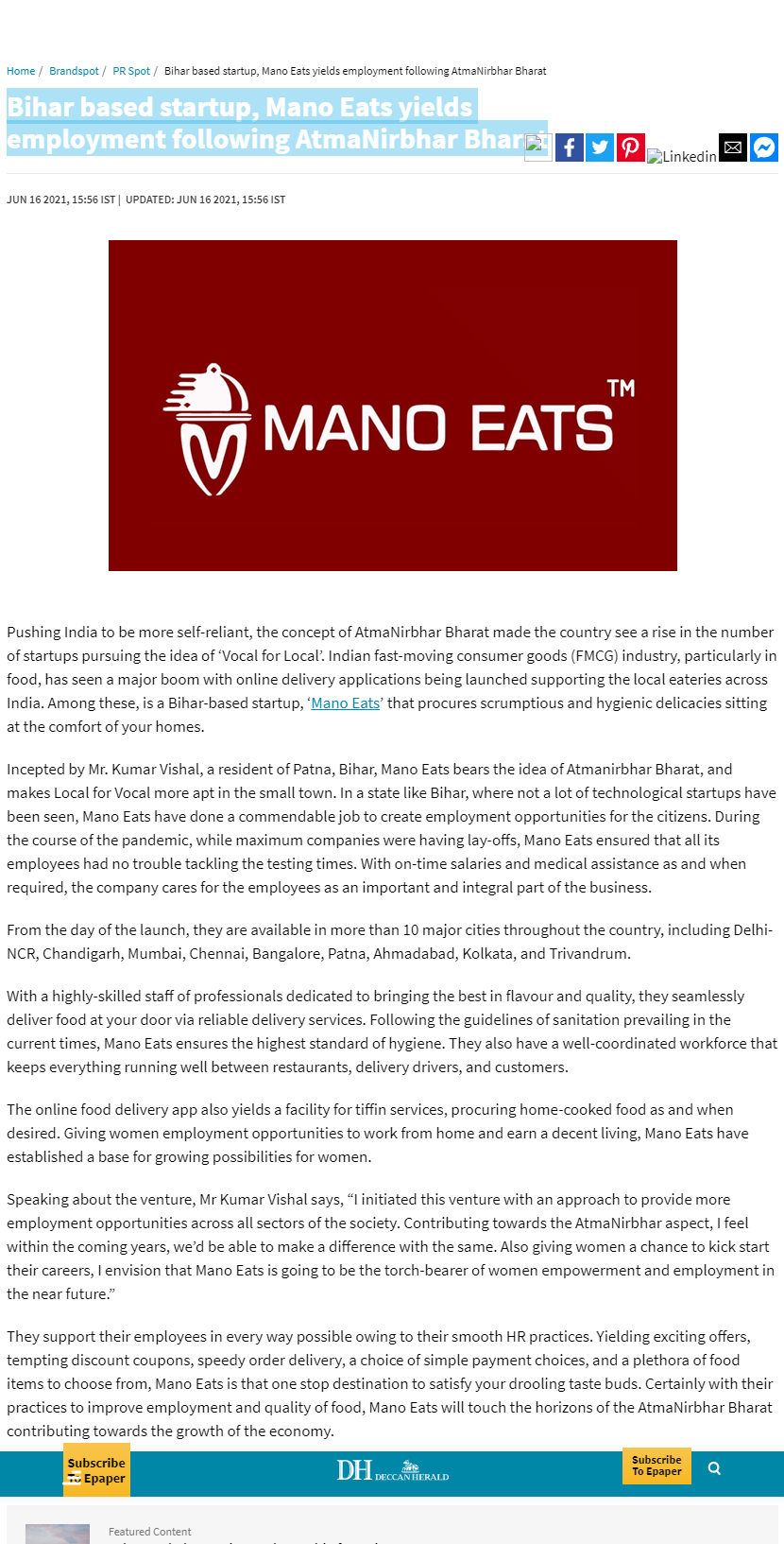 Full News Screenshot