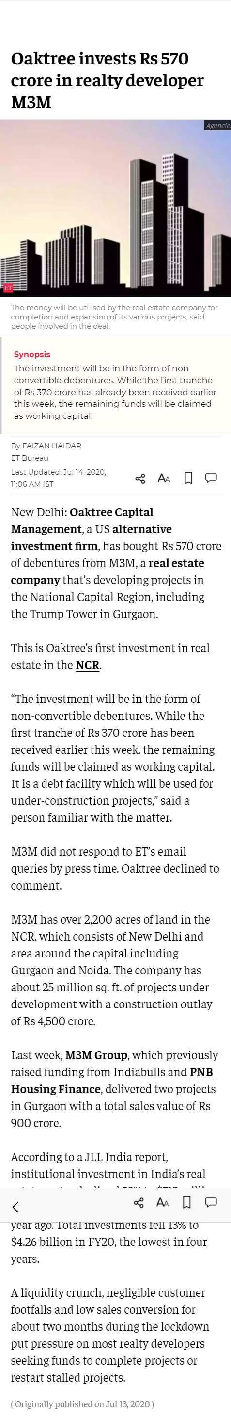 Full News Screenshot