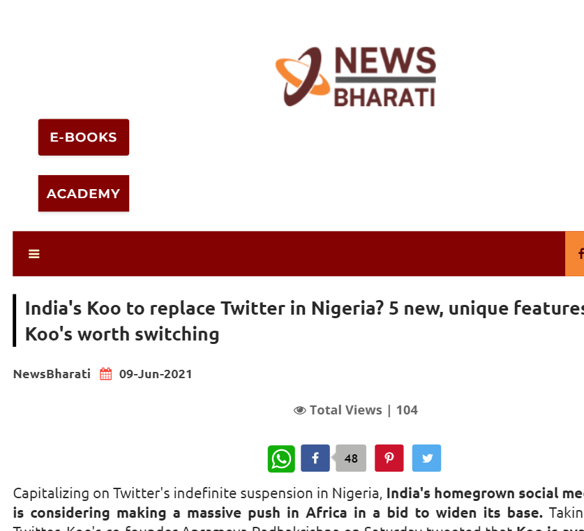 Front Page Screenshot