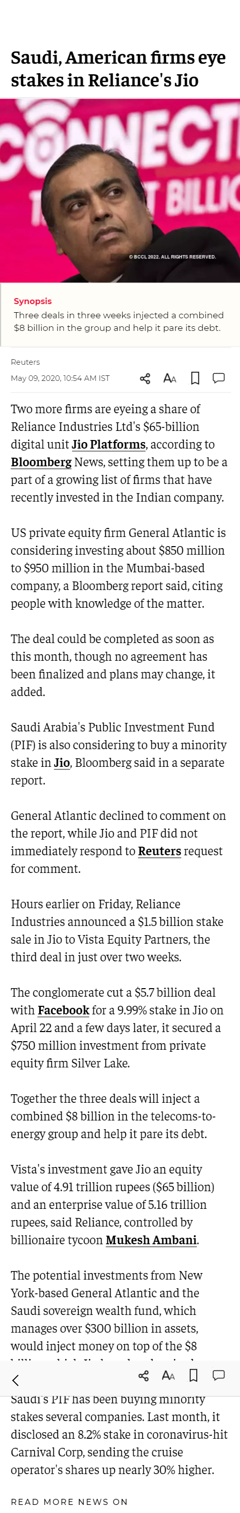 Full News Screenshot