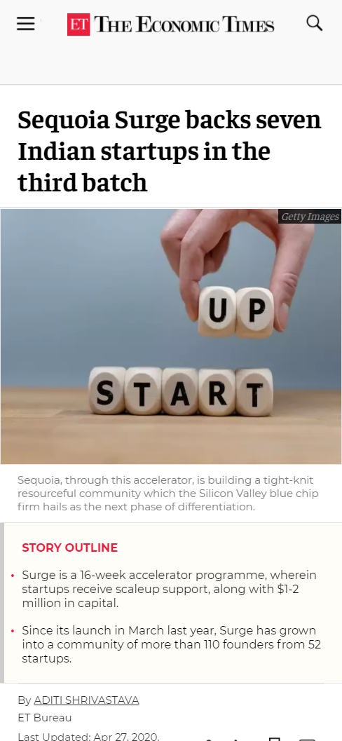 Front Page Screenshot