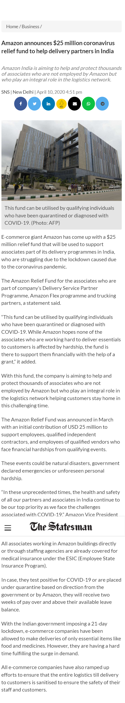 Full News Screenshot