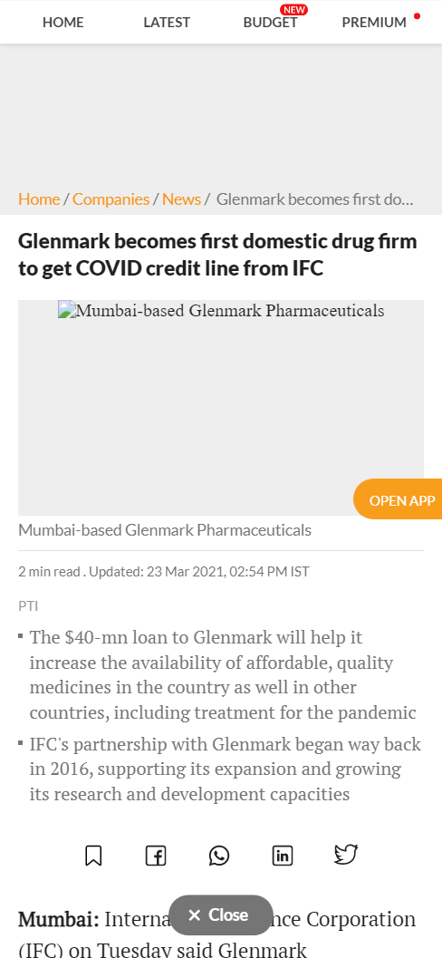 Front Page Screenshot