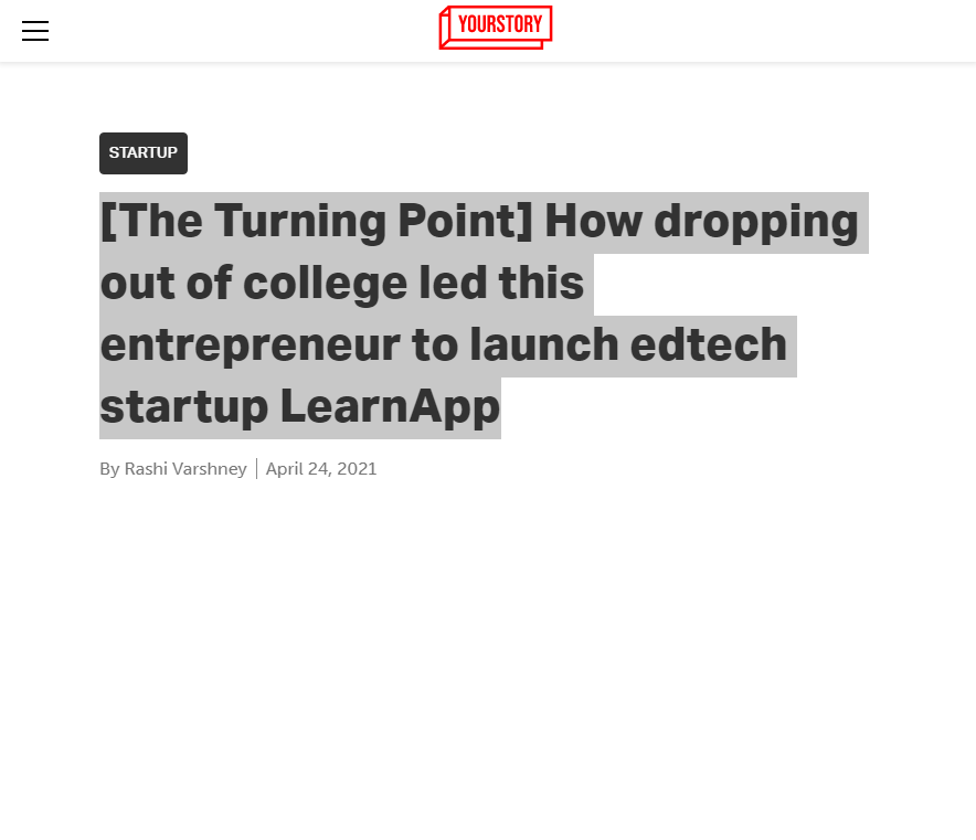 Front Page Screenshot