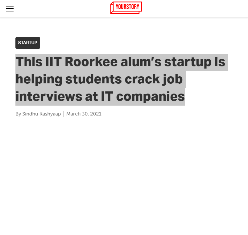 Front Page Screenshot