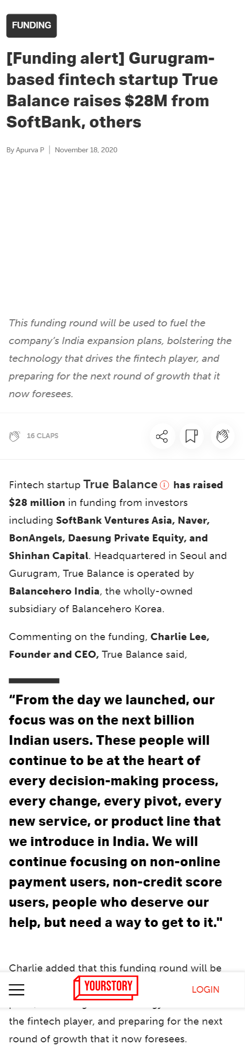 Full News Screenshot