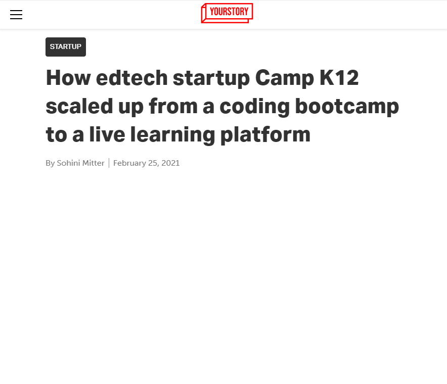 Front Page Screenshot